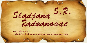 Slađana Radmanovac vizit kartica
